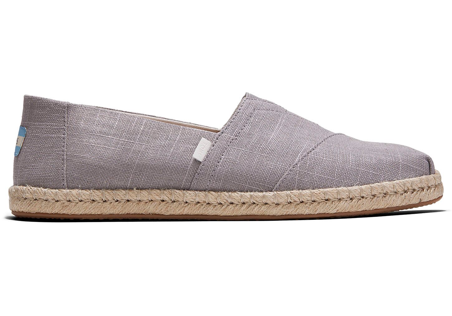 Toms Linen - Mens Alpargata Espadrilles - Grey - NZ - 610432YPD